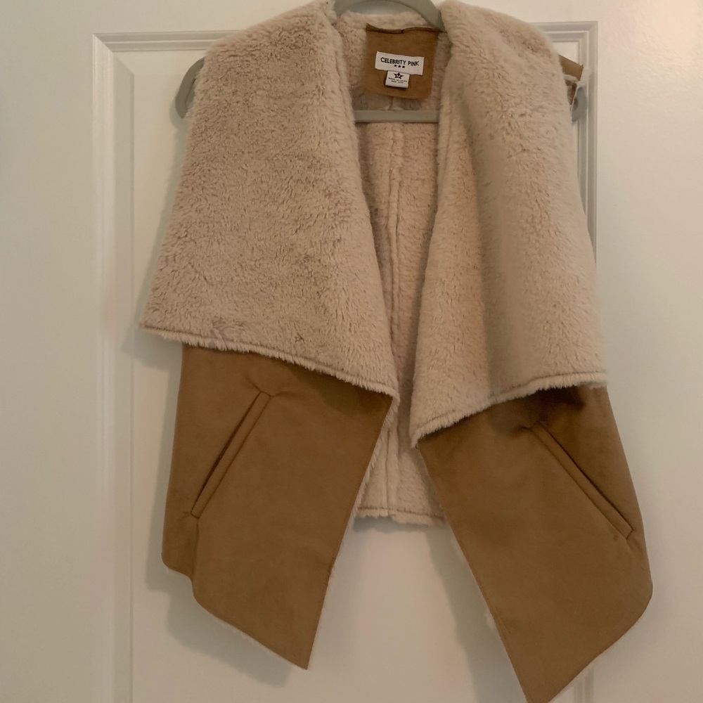 Suede and Fleece Vest